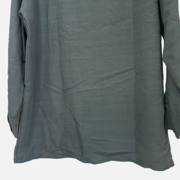 Campia Moda Men’s Shirt Size L Blue Gray Button Down Long Sleeve Pocket EUC - Picture 10 of 15